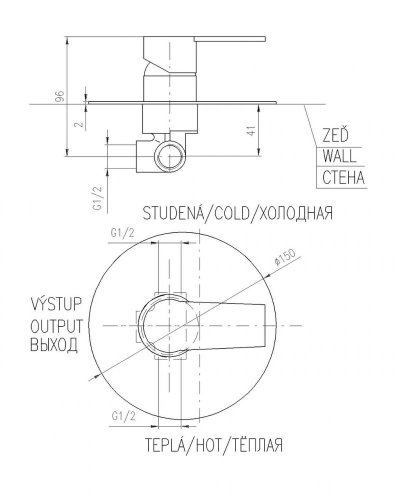 Arttec Vodovodní baterie sprchová vestavěná COLORADO, Barva: chrom CO183L