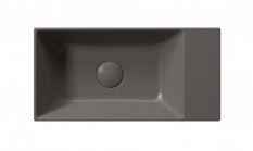 GSI KUBE X keramické umývátko 50x25cm, broušená spodní hrana, bez otvoru, pravé/levé, bistro mat 94869016