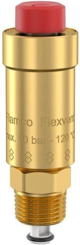 FLAMCO FLEXVENT automatický odvzdušňovač 3/8", uzavírací ventil, mosaz, 27750
