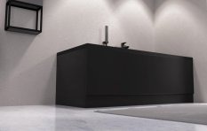 Polysan PLAIN panel čelní 150x59cm, černá mat, pravý 72759.21