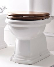 Kerasan RETRO WC sedátko Soft Close, ořech/bronz 108640