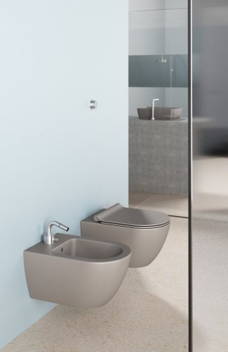 GSI PURA závěsná WC mísa, Swirlflush, 36x50cm, tortora dual-mat 881605
