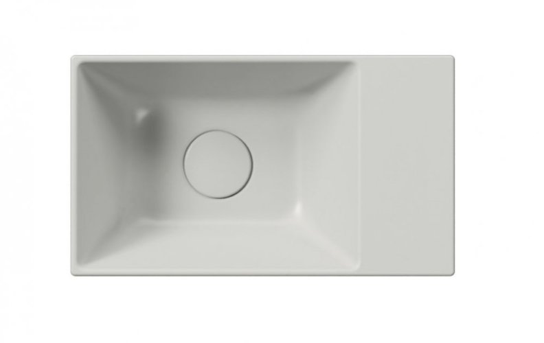 GSI KUBE X keramické umývátko 40x23cm, broušená spodní hrana, bez otvoru, pravé/levé, cenere mat 94849017