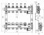 REHAU Nerezový rozdělovač HKV-D 11 topných okruhů s průtokoměry, 13802101102