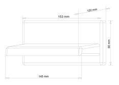 Sapho Nástěnná výtoková hubice otevřená, šířka 145mm, kaskáda, chrom 5108