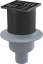 ALCA Podlahová vpust 105×105/50 mm přímá, mřížka nerez černá-mat, kombinovaná zápachová uzávěra SMART APV32BLACK