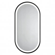 Hopa Zrcadlo s LED osvětlením ERFURT BLACK Rozměr A - 50 cm, Rozměr C - 100 cm OLNZERF5010B