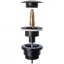 Olsen Spa Umyvadlový kovový sifon s click/clack zátkou, univerzální, černá BAHA5215