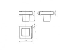 Rubineta Koupelnová série EDELA Koupelnové doplňky - Mýdelník OLBA670103