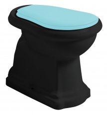 Kerasan RETRO WC mísa stojící, 38,5x59cm, spodní odpad, černá mat 101031