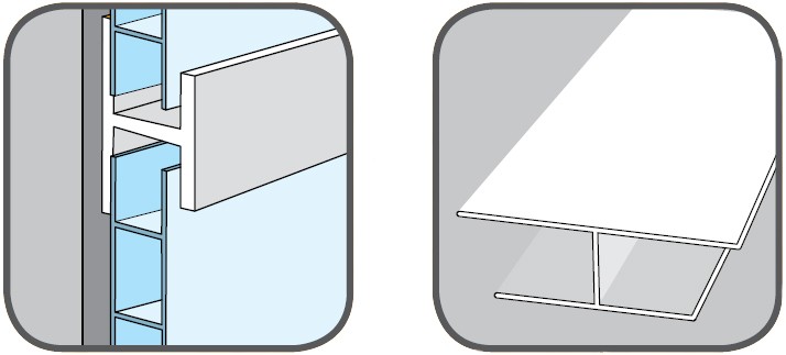 Olsen Spa Dokončovací profil - spojovací, rovný Barva - Bílá DA10301