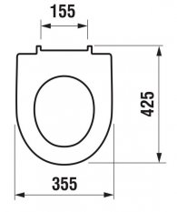 JIKA LYRA PLUS wc sedátko s poklopem, duroplastové, s nerezovými úchyty, bílá, H8933843000631