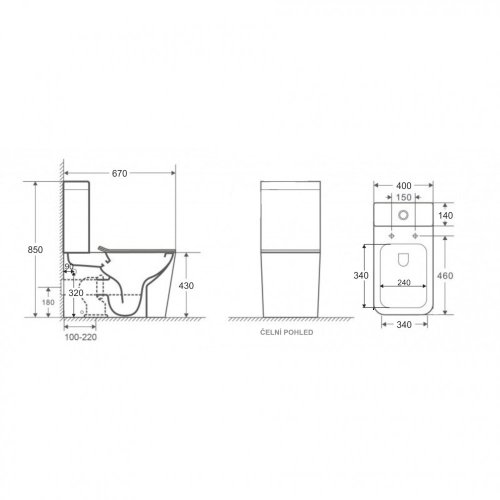 Olsen Spa Kombi WC ORLO RIMLESS se SLIM sedátkem Soft-close OLKLT2093A