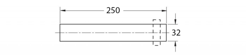 Bonomini Prodlužovací odpadní trubka sifonu, 32/250mm, chrom 0632AB25B7