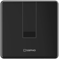 Sapho Podomítkový automatický splachovač pro urinál 6V (4xAA), černá PS006B