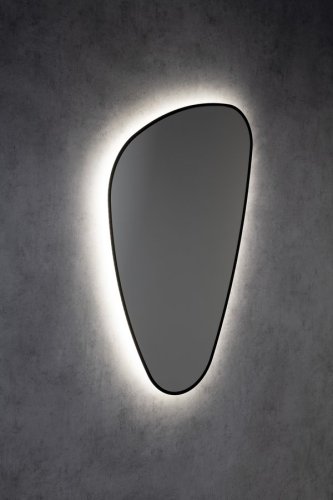 Sapho ELENA zrcadlo s LED podsvícením 20W, 68x96cm, černá mat 30574CI