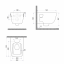 Bruckner WALTER závěsná WC mísa, Rimless, 37x52,5cm, bílá 201.502.0