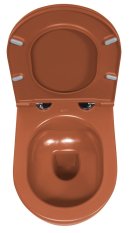 Isvea INFINITY závěsná WC mísa, Rimless, 36,5x53cm, terracotta 10NF02004-2U