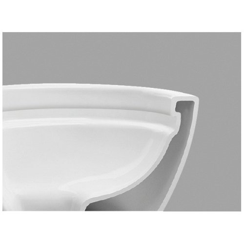 WC set OVALE BASSO RIMLESS: závěsné WC se sedátkem, duofix special, podložka, tlačítko bílé, OLKLT053ER009