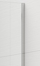 Polysan ESCA CHROME jednodílná sprchová zástěna k instalaci ke stěně, sklo čiré, 900 mm ES1090-01