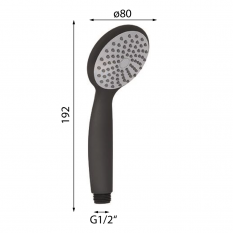 Gedy EASY ruční sprcha, průměr 80mm, ABS/černá GYHS10004