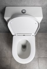 Bruckner LEON RIMLESS WC kombi mísa s nádržkou, spodní/zadní odpad, bílá 201.437.4