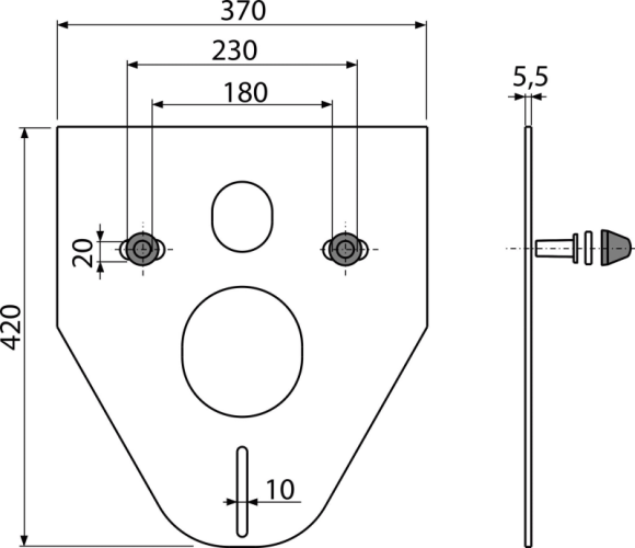 ALCA Izolační deska pro závěsné WC a bidet s příslušenstvím a krytkou (chrom) M910CR