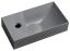 Sapho PICCOLINO betonové umývátko 30,8x17cm, baterie vlevo, šedá PK30017