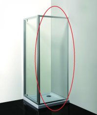 Olsen Spa Pevná stěna SMART - PINA Barva rámu - Chrom/Leštěný hliník (ALU), Rozměr A - 90 cm, Směr zavírání - Univerzální Levé / Pravé, Výplň - Čiré bezpečnostní sklo - 6 mm OLBPIN90CCBV