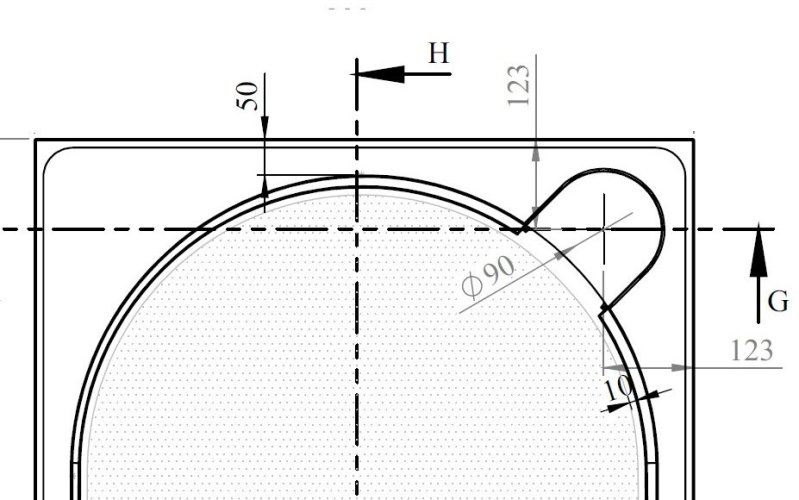 Olsen Spa Čtvercová mramorová sprchová vanička LAKA Rozměr A - 80 cm, Rozměr B - 80 cm VANKCCTVER80