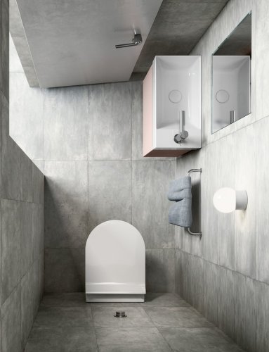 GSI KUBE X závěsná WC mísa, Swirlflush, 36x50cm, bílá dual-mat 941609