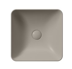 GSI SAND/NUBES keramické umyvadlo na desku 38x38cm, tortora mat 903805