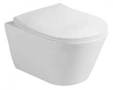 Sapho AVVA SHORT závěsná WC mísa, Rimless, 35,5x49cm, bílá 200114