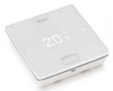 REHAU NEA SMART 2.0 prostorový termostat HRW s teplotním čidlem a čidlem vlhkosti, bílý - rádiový provoz, 13280121003