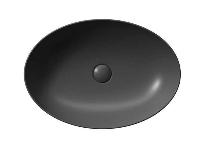 GSI PURA keramické umyvadlo na desku 60x42cm, černá mat 884226