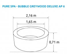 Marimex Vířivý bazén Pure Spa - Bubble Greywood Deluxe AP 6 11400255