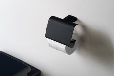 SONIA ZEN držák toaletního papíru s krytem, černá 166473