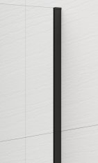 Polysan ESCA BLACK MATT jednodílná sprchová zástěna k instalaci ke stěně, sklo čiré, 1500 mm ES1015-02