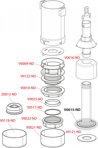 ALCA Vypouštěcí ventil pro nízko položenou nádržku A02