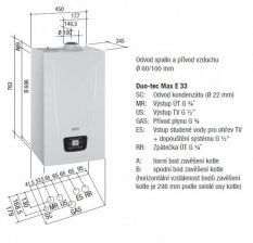 BAXI Duo-tec Max E kondenzační kotel s ohřevem TV, A7720032