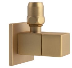 Sapho Rohový ventil hranatý, 1/2"x 3/8", zlato mat SL219