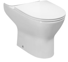 Bruckner DARIO RIMLESS WC mísa pro kombi, spodní/zadní odpad, bílá 201.401.4