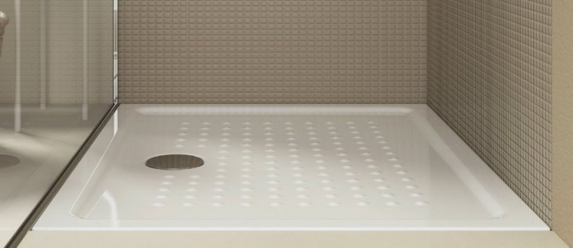 GSI Keramická sprchová vanička, obdélník 100x80x4,5cm, bílá ExtraGlaze 438511