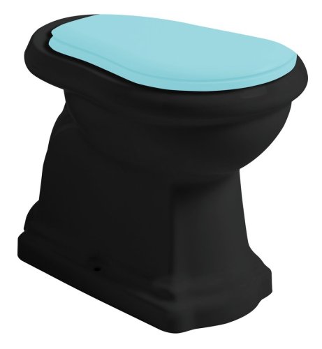 Kerasan RETRO WC mísa stojící, 38,5x59cm, zadní odpad, černá mat 101131
