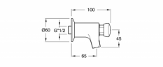 Silfra QUIK samouzavírací nástěnný ventil pro umyvadlo, chrom QK23551
