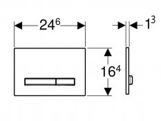 GEBERIT Sigma50 ovládací tlačítko, chrom kartáčovaný, 115.788.GH.2