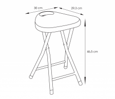 Gedy Koupelnová stolička 30x46,5x29,3cm, bílá CO75
