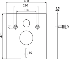 ALCA Izolační deska pro závěsné WC a bidet s příslušenstvím a krytkou (bílá) M930