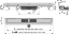 ALCA Podlahový žlab s okrajem pro perforovaný rošt a s nastavitelným límcem ke stěně APZ104-950