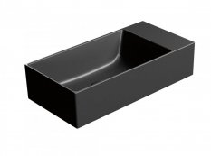 GSI KUBE X keramické umývátko 50x25cm, bez otvoru, pravé/levé, černá mat 9486026